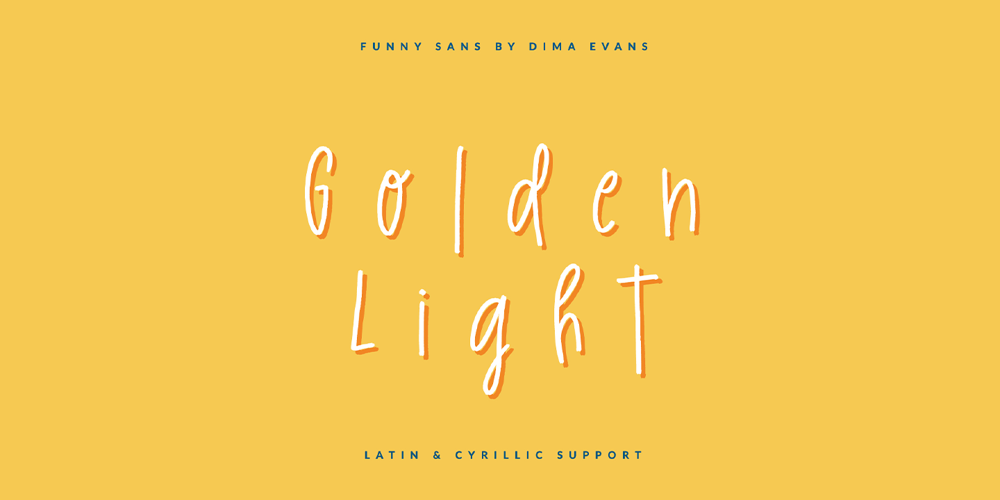 Пример шрифта Golden Light Regular